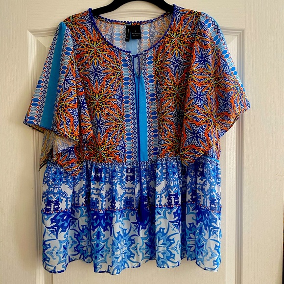 New Directions flutter sleeve blouse - Picture 1 of 4